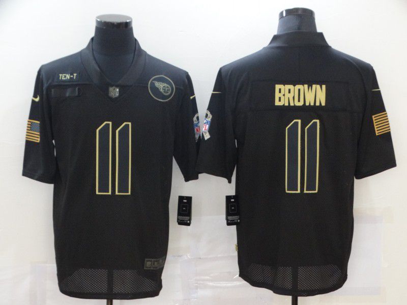 Men Tennessee Titans #11 Brown Black gold lettering 2020 Nike NFL Jersey->pittsburgh steelers->NFL Jersey